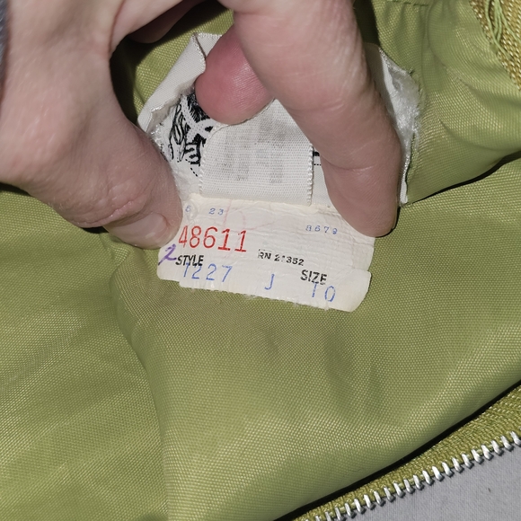 MISS ELLIETTE CALIFORNIA Vintage Chiffon Pleated With Lace Green‎ Size XS Lot CC - Picture 11 of 15